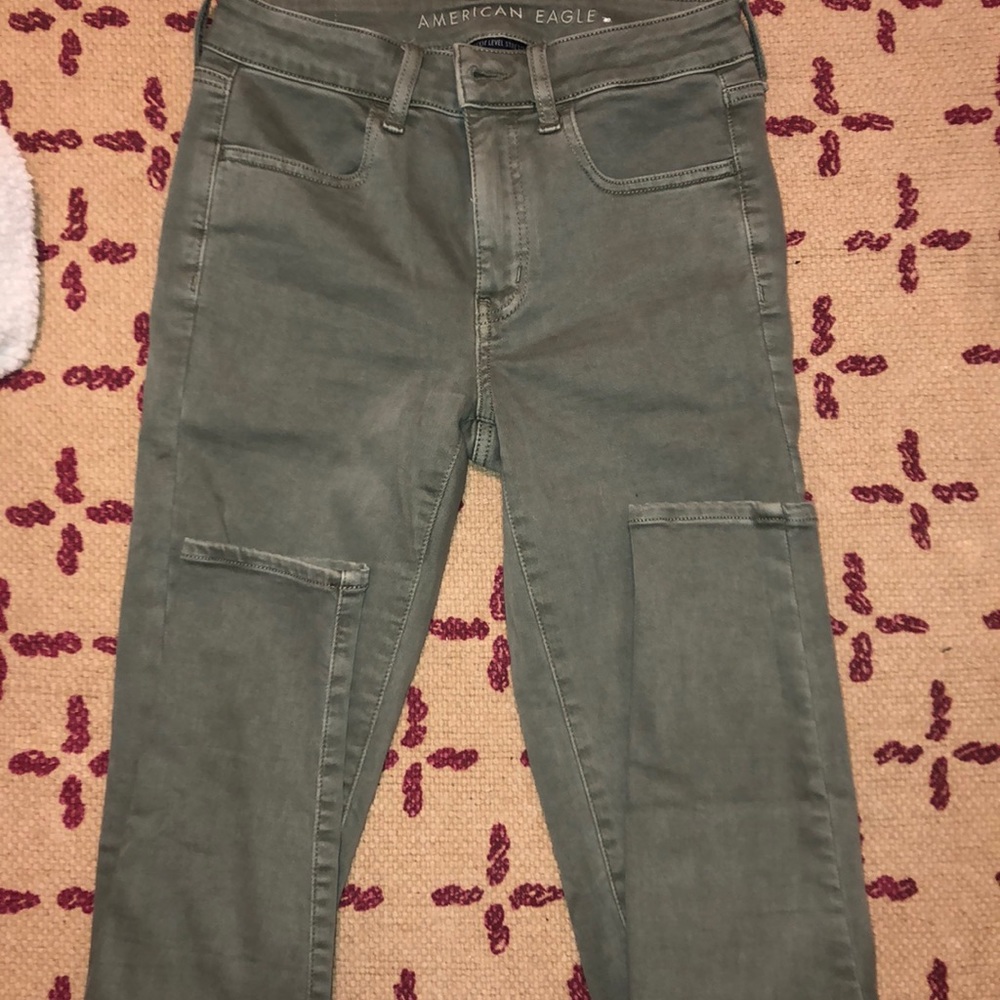 Women’s American Eagle Army Green Hi Rise Jegging